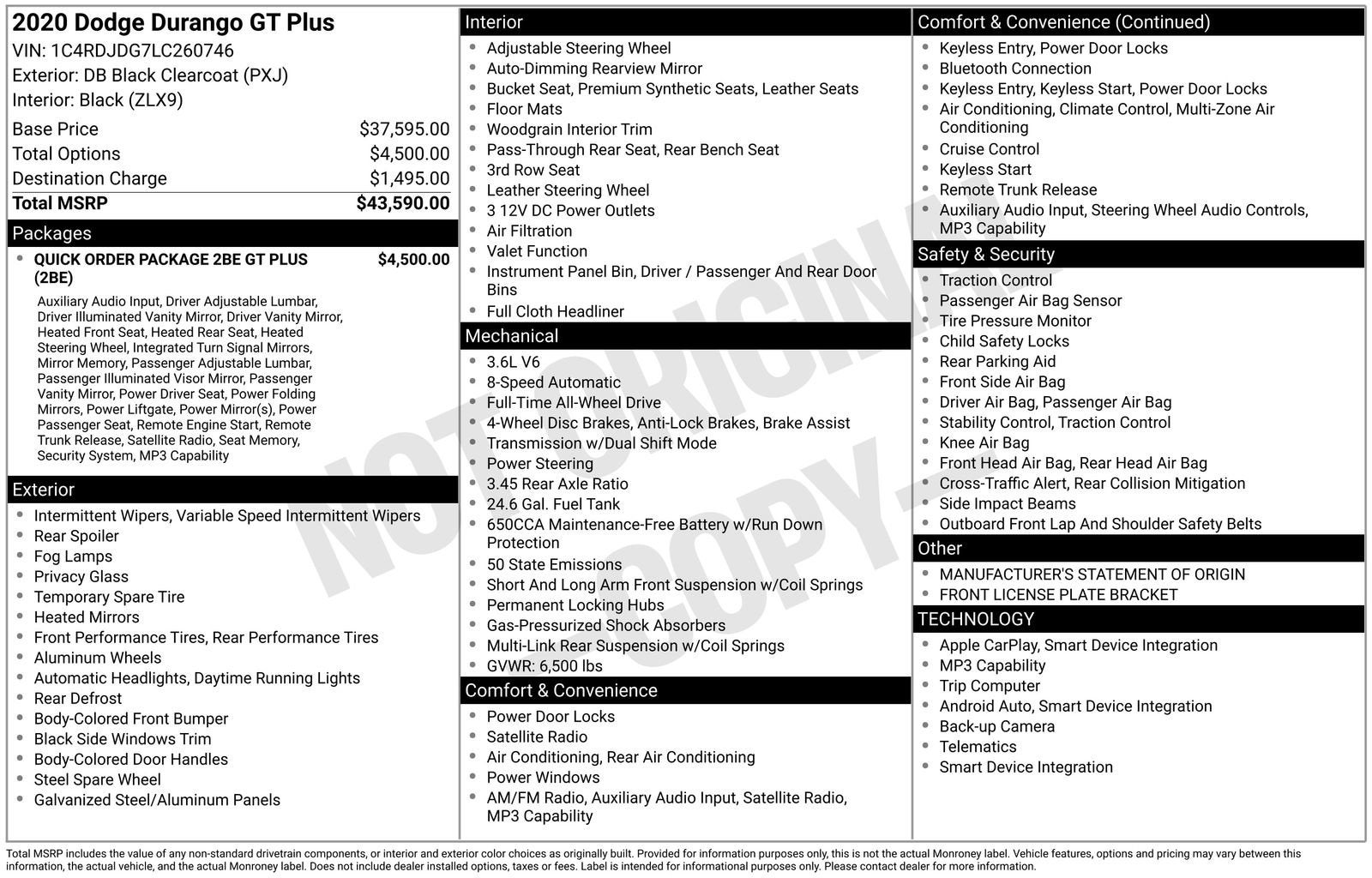 2020 Dodge Durango GT Plus