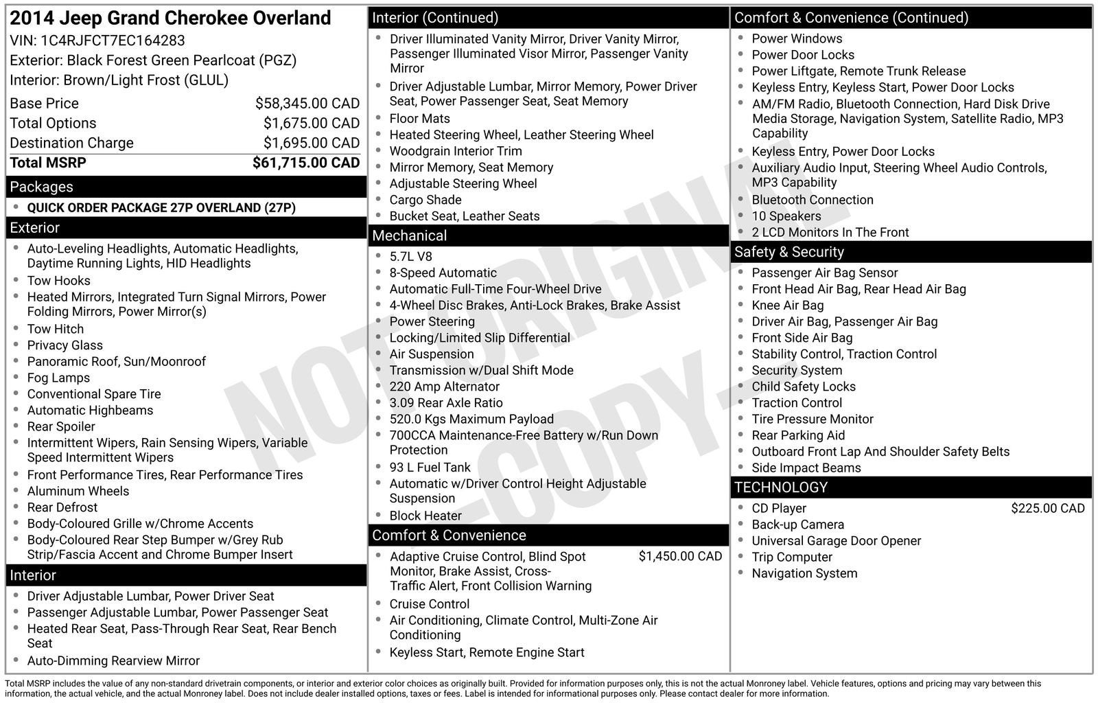 2014 Jeep Grand Cherokee Overland