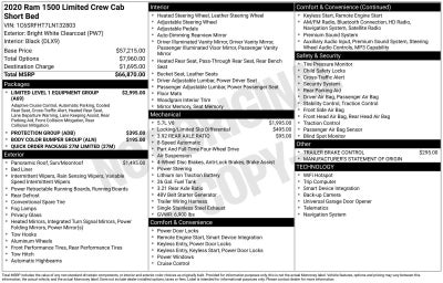 2020 RAM 1500 Limited
