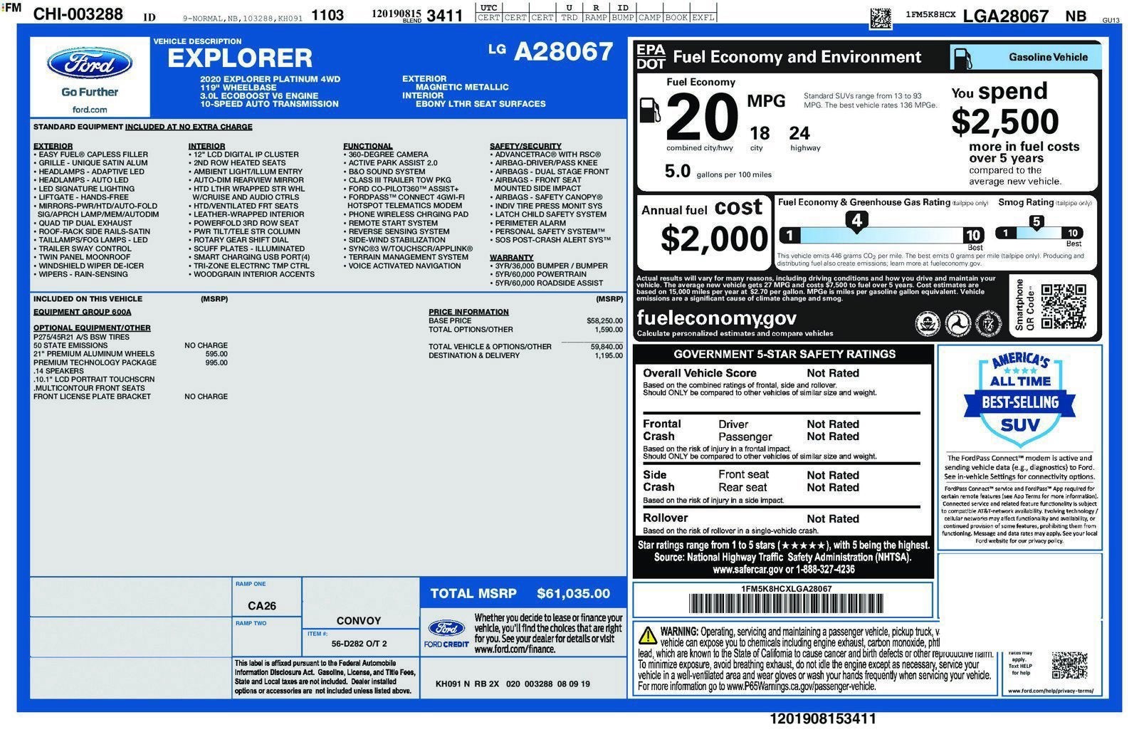 2020 Ford EXPLORER Base