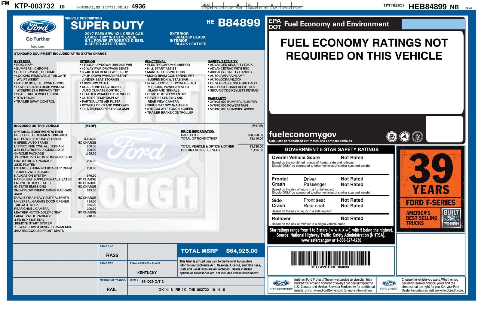 2017 Ford Super Duty F-250 SRW Lariat