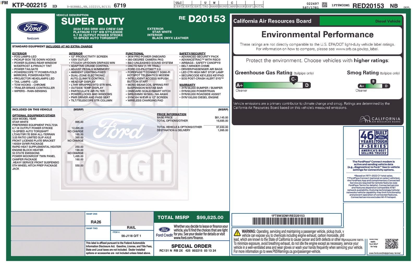 2024 Ford Super Duty F-350 DRW Platinum DRW