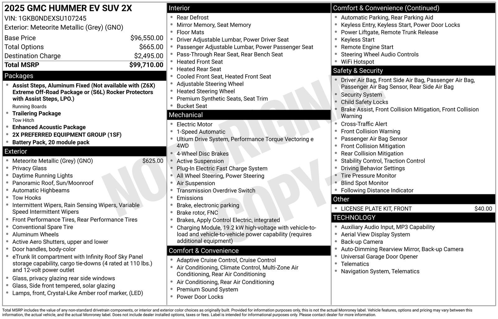 2025 GMC HUMMER EV SUV 2X