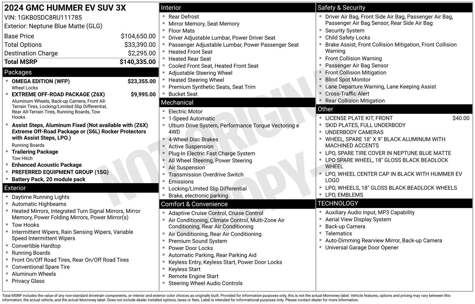 2024 GMC HUMMER EV SUV 3X OMEGA LIMITED EDITION
