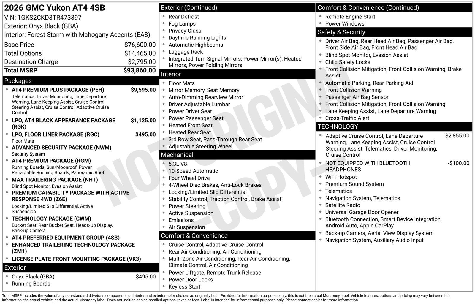 2026 GMC Yukon AT4