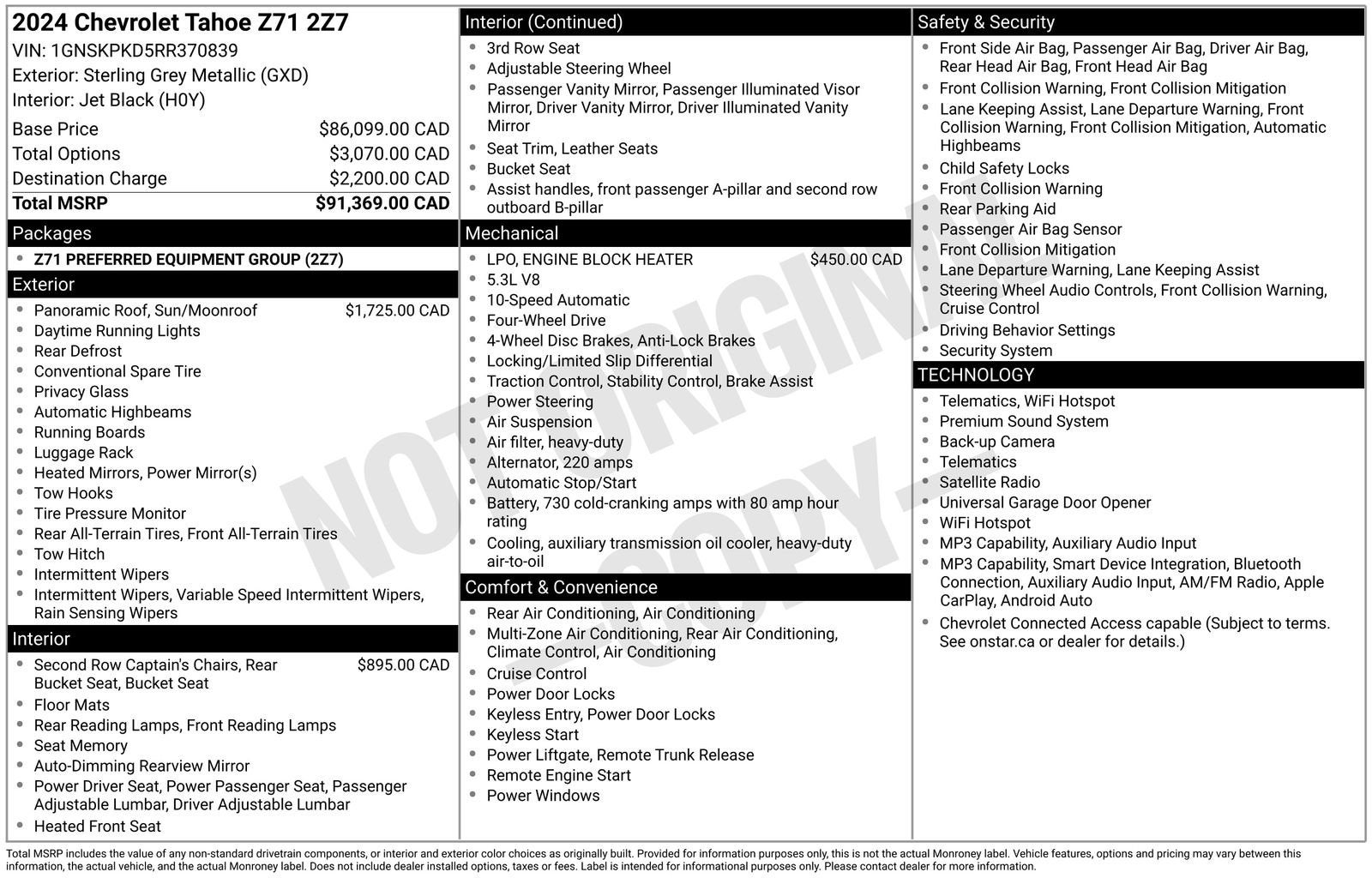 2024 Chevrolet Tahoe Z71