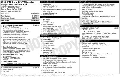 2026 GMC Sierra EV AT4 Extended Range
