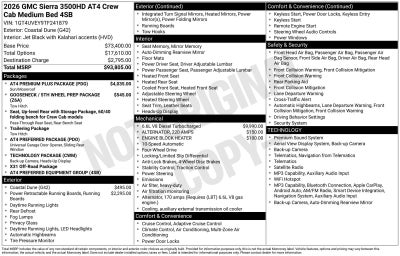 2026 GMC Sierra 3500 HD AT4