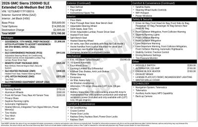 2026 GMC Sierra 2500 HD SLE