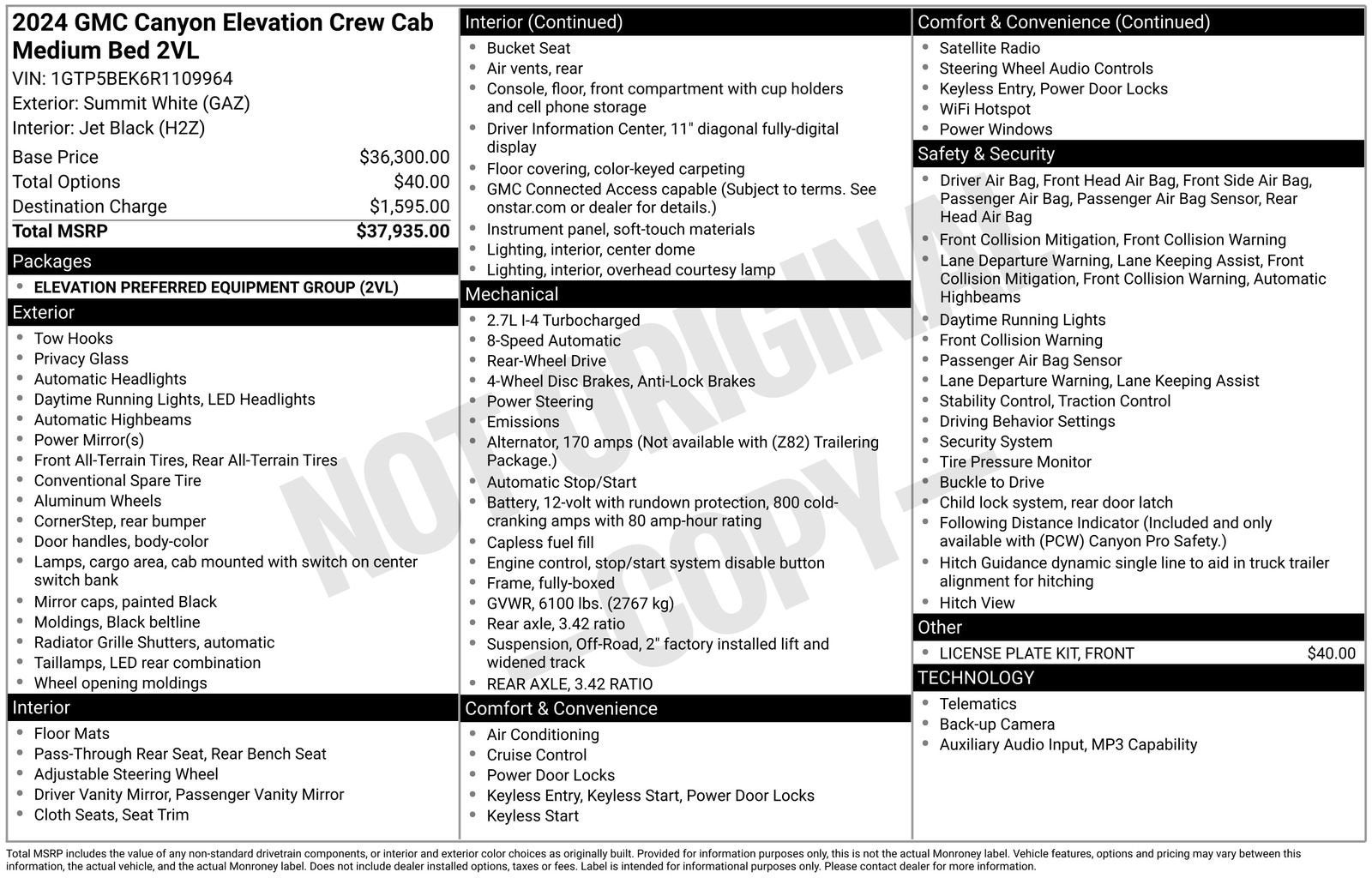 2024 GMC Canyon Elevation