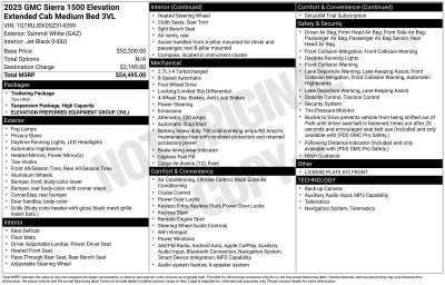 2025 GMC Sierra 1500 Elevation