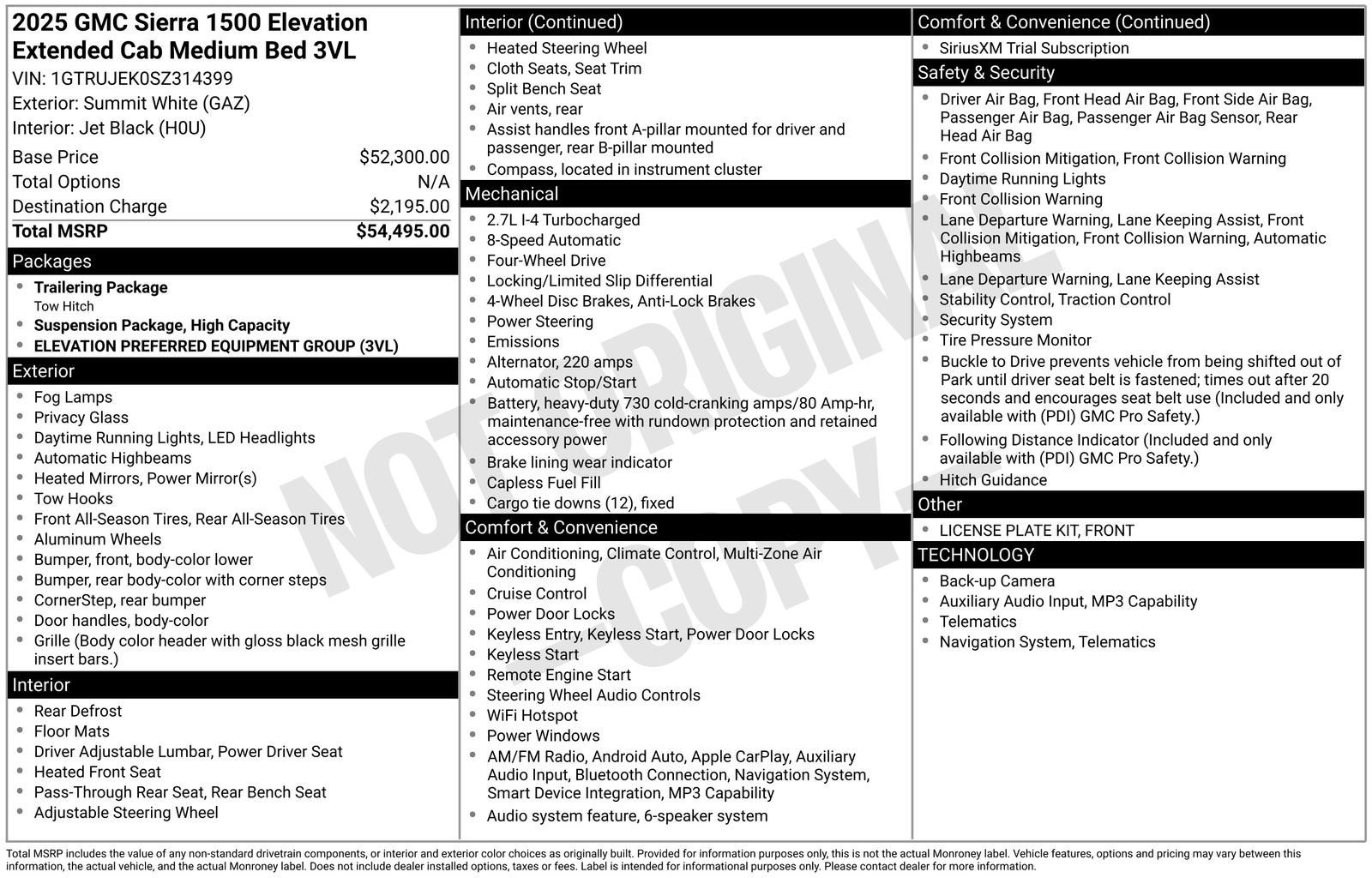 2025 GMC Sierra 1500 Elevation