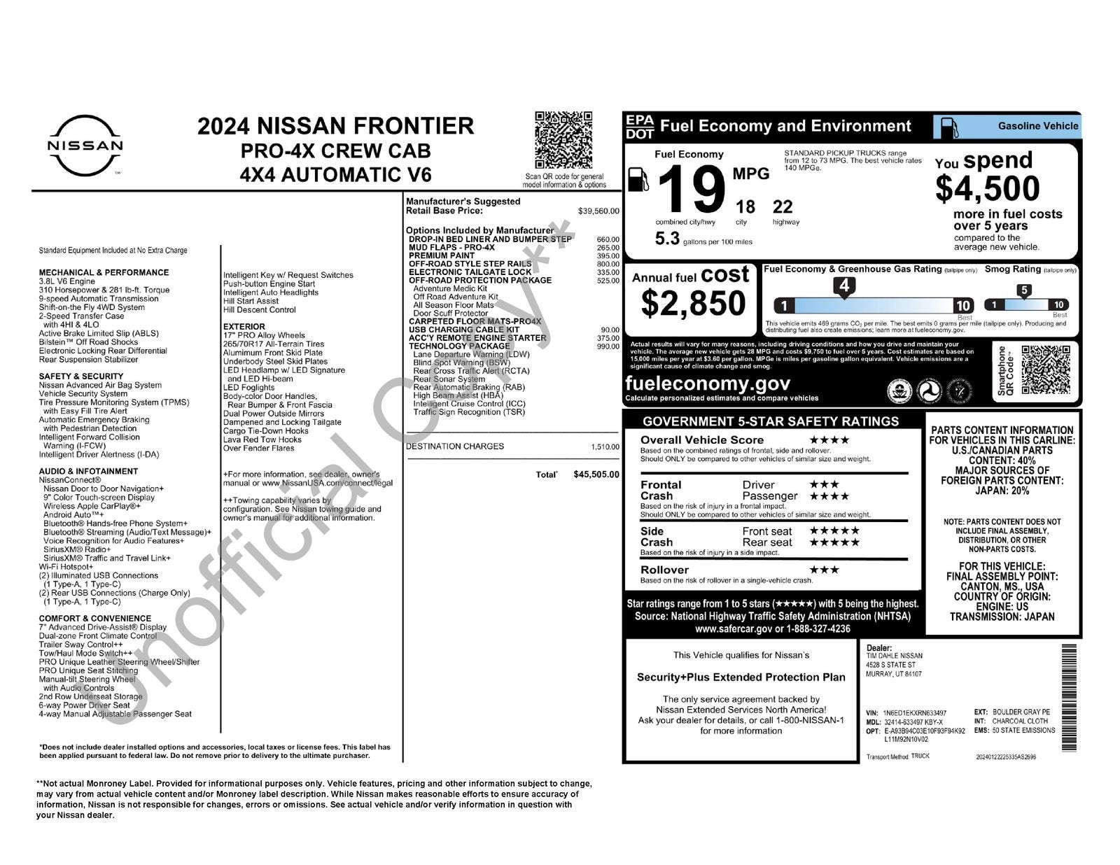 2024 Nissan Frontier PRO-4X