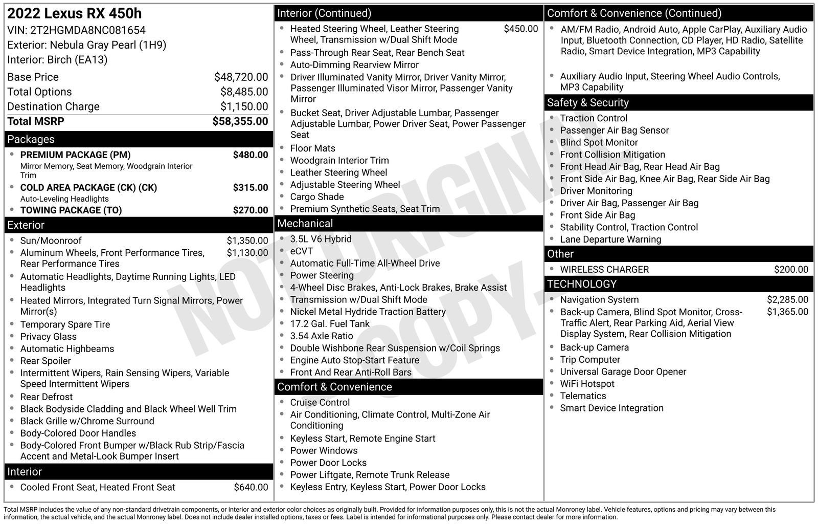 2022 Lexus RX RX 450h