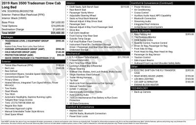 2019 RAM 3500 Tradesman