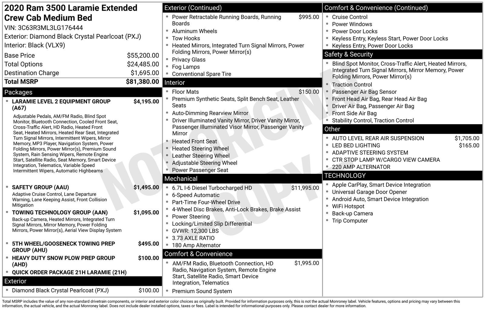 2020 RAM 3500 Laramie