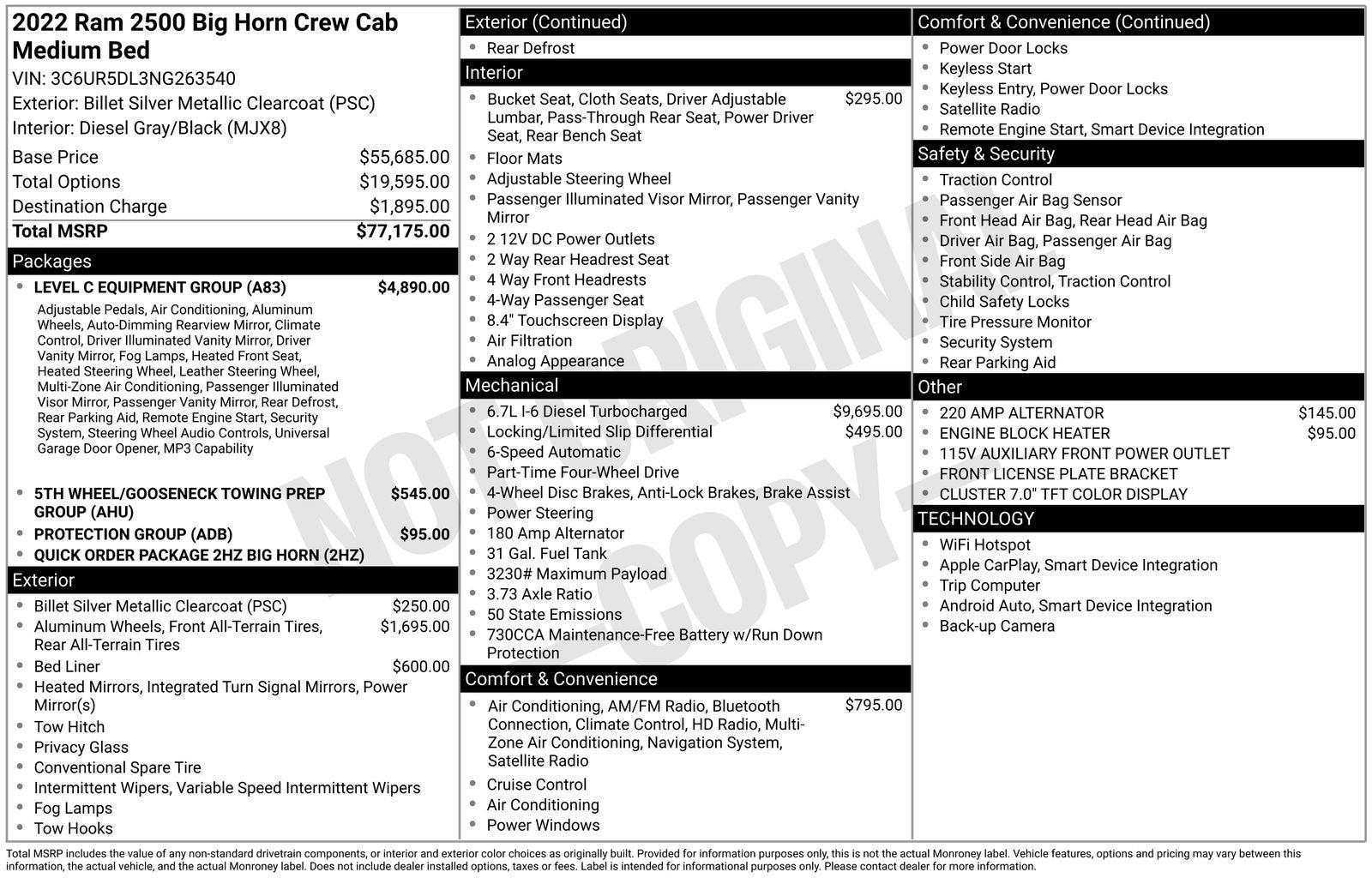 2022 RAM 2500 Big Horn