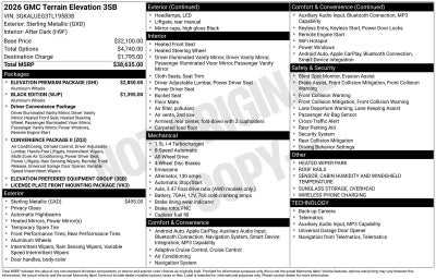 2026 GMC Terrain Elevation