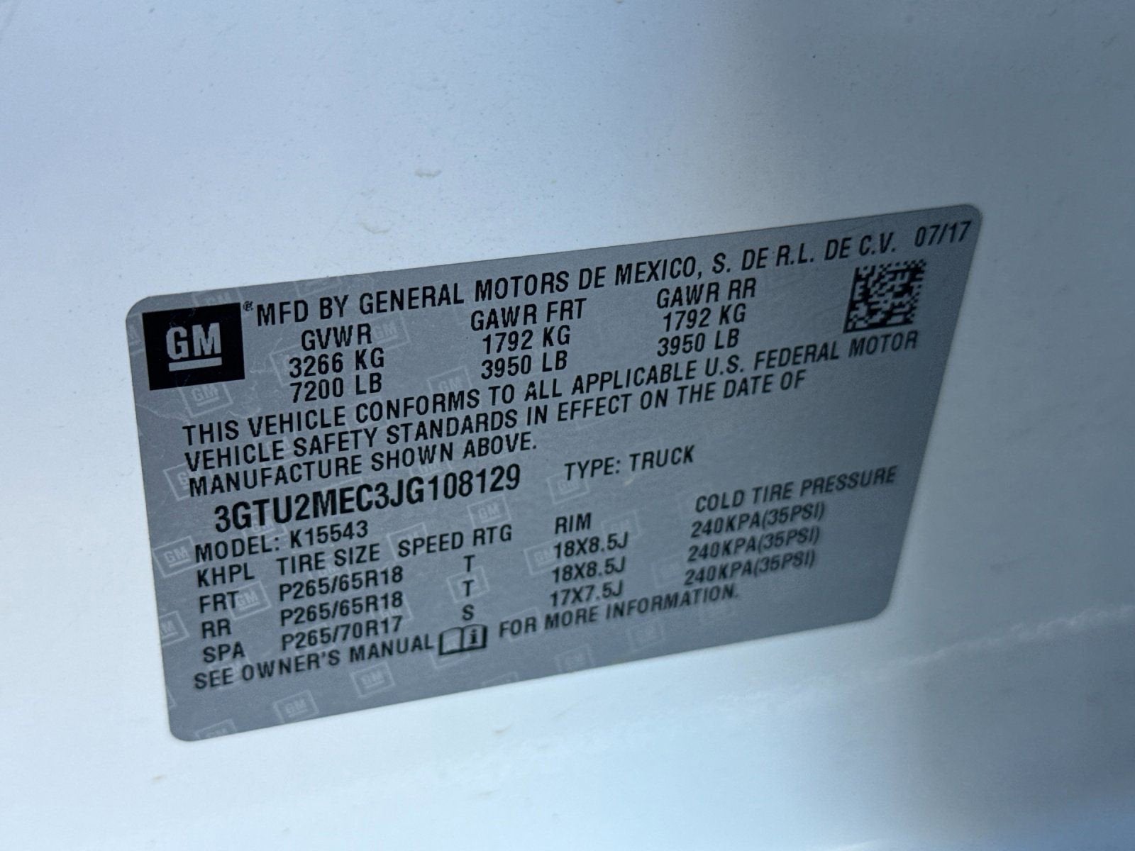 2018 GMC Sierra 1500 SLE