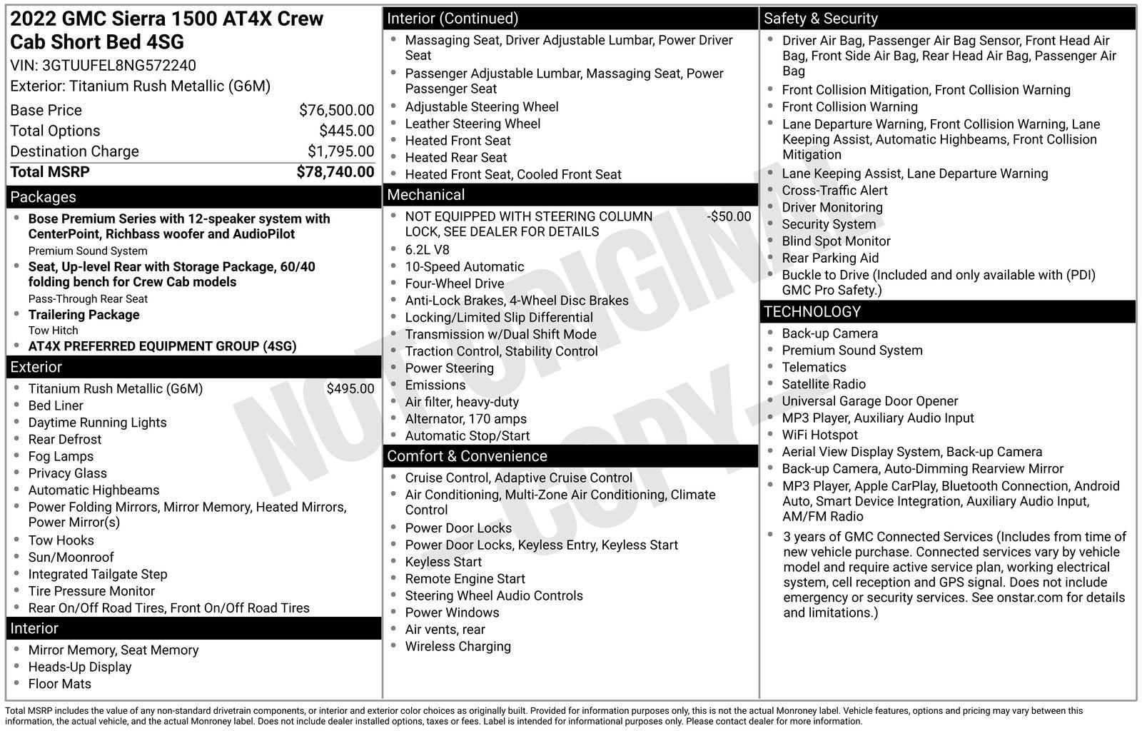 2022 GMC Sierra 1500 AT4X