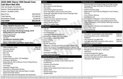 2026 GMC Sierra 1500 Denali