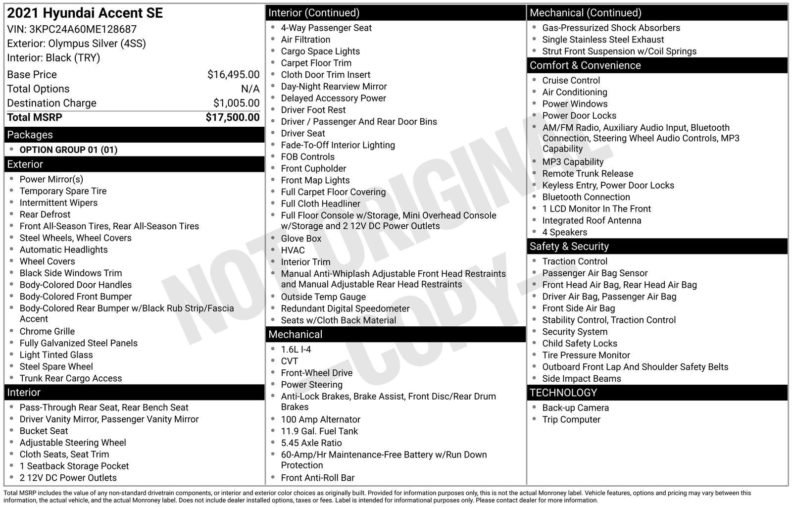 2021 Hyundai Accent SE