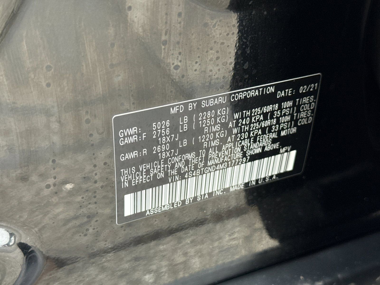 2021 Subaru Outback Limited XT