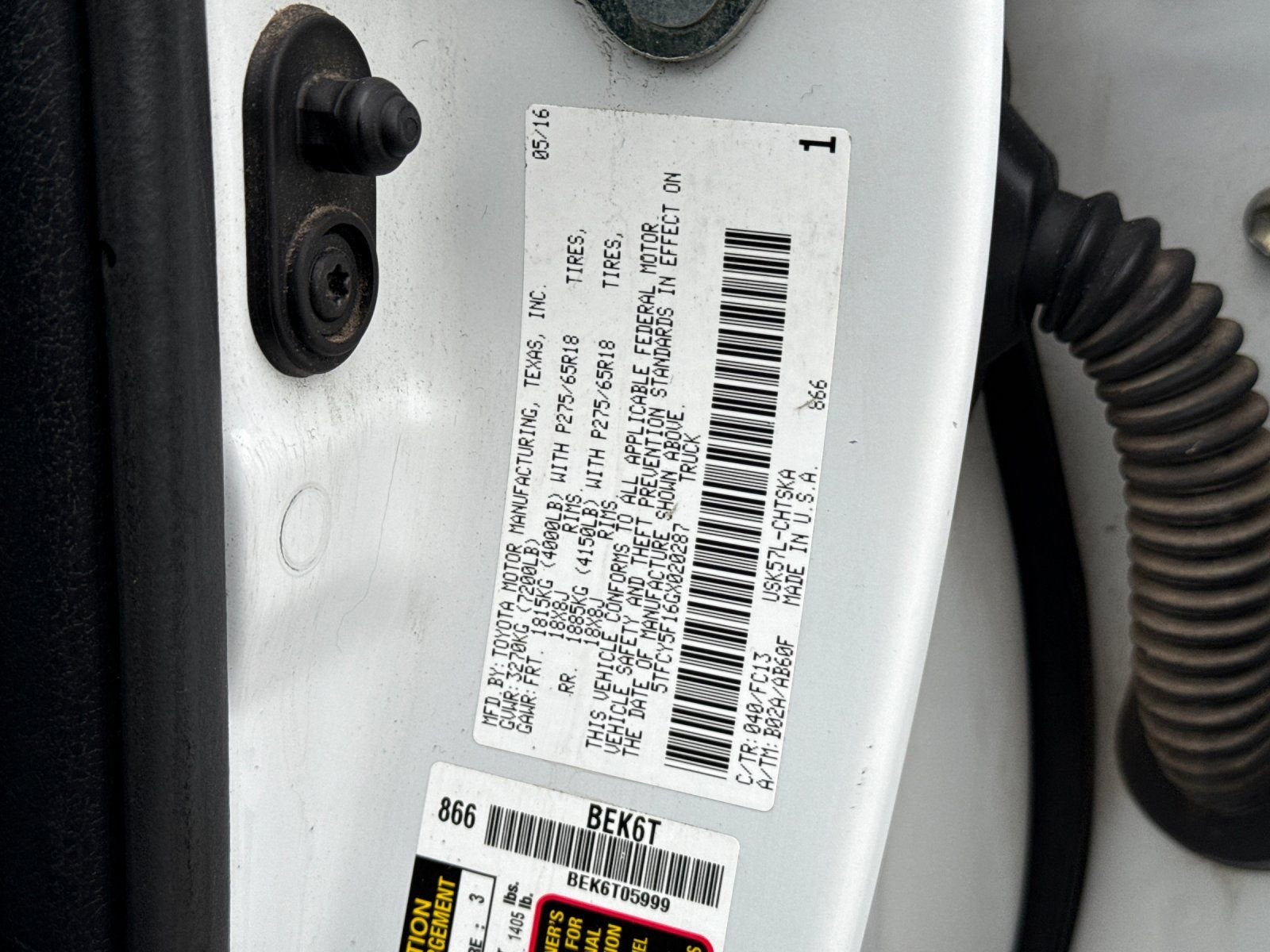 2016 Toyota Tundra 4WD Truck SR