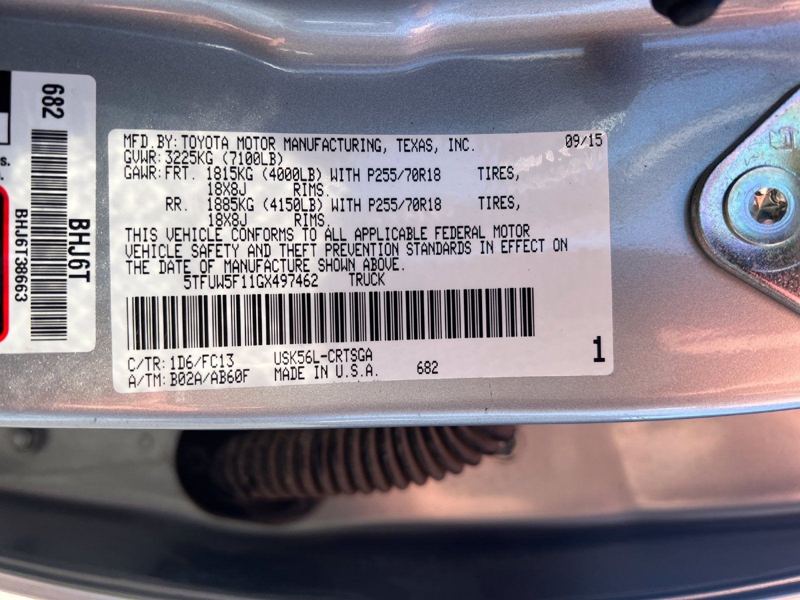 2016 Toyota Tundra 4WD Truck SR