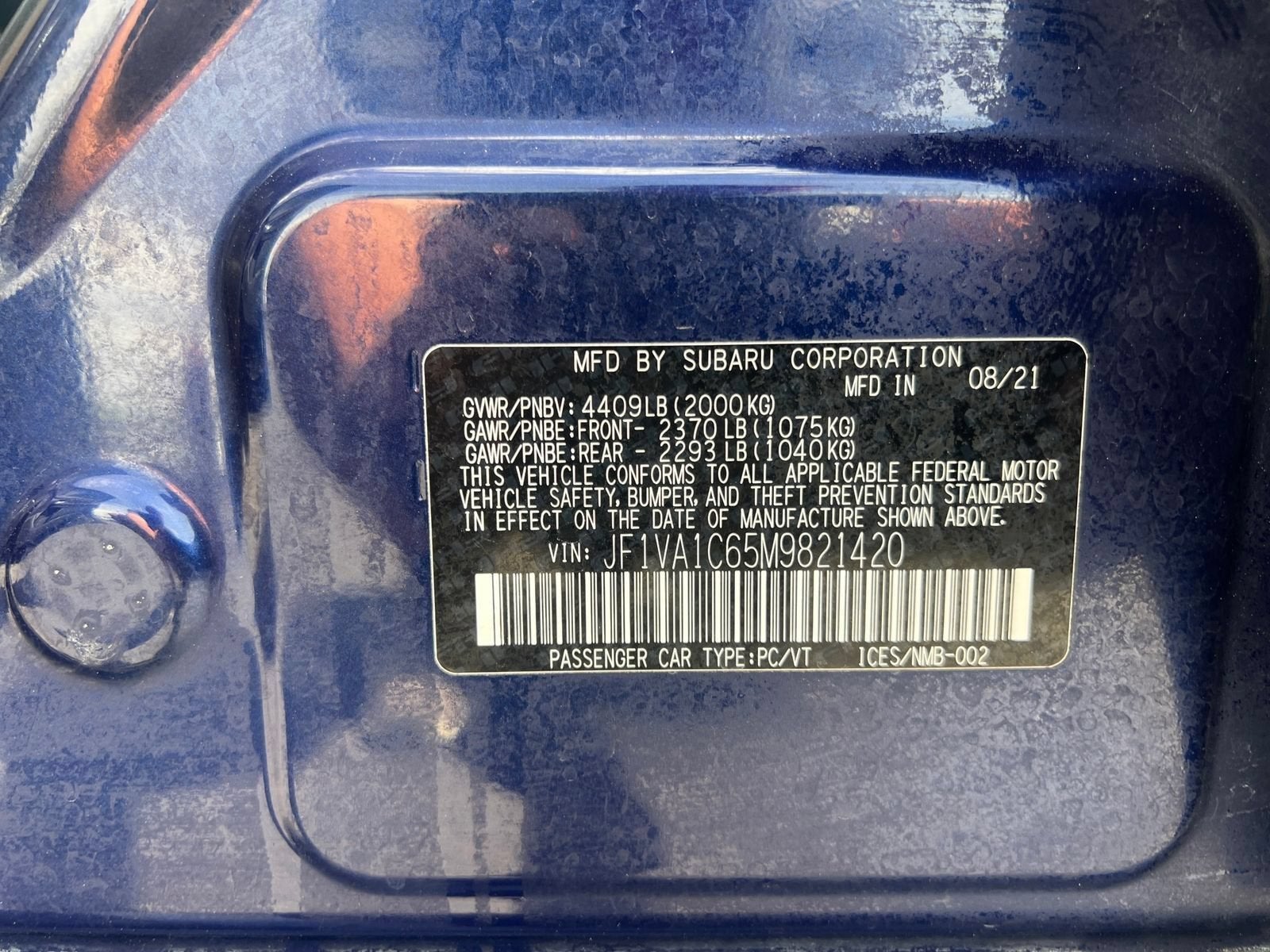 2021 Subaru WRX Premium