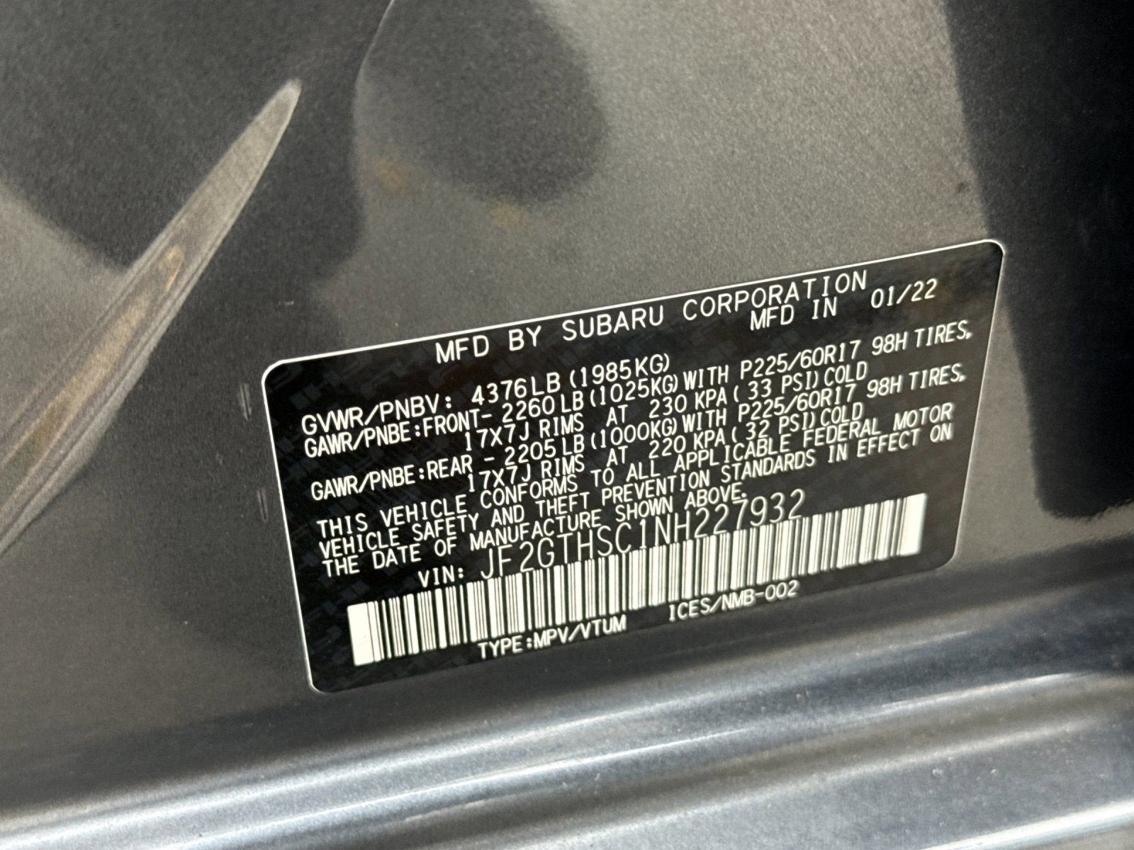 2022 Subaru Crosstrek Sport