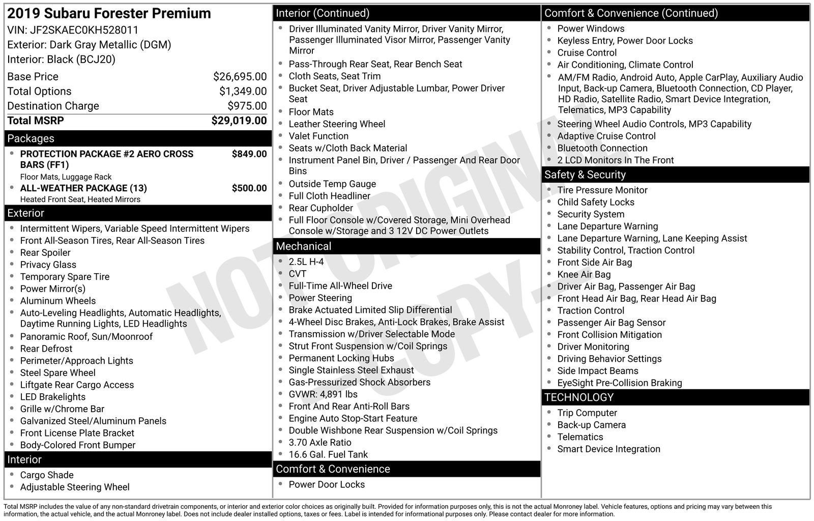 2019 Subaru Forester Premium