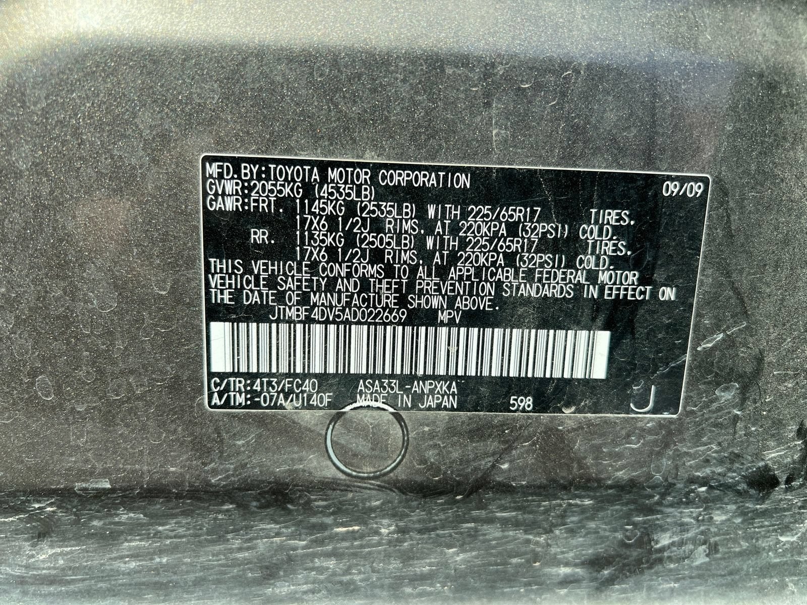 2010 Toyota RAV4 Base