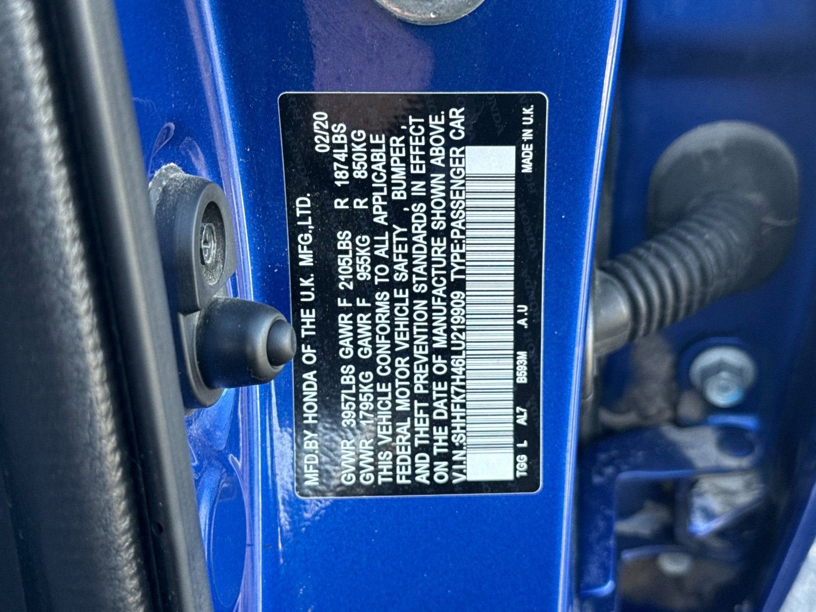 2020 Honda Civic Hatchback Sport