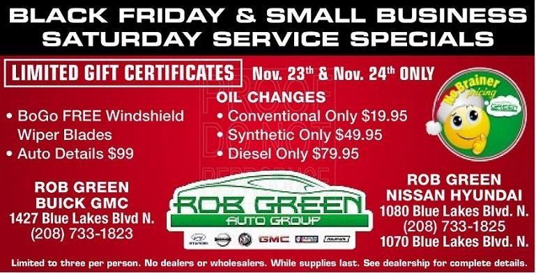 black friday small business saturday service specials promo