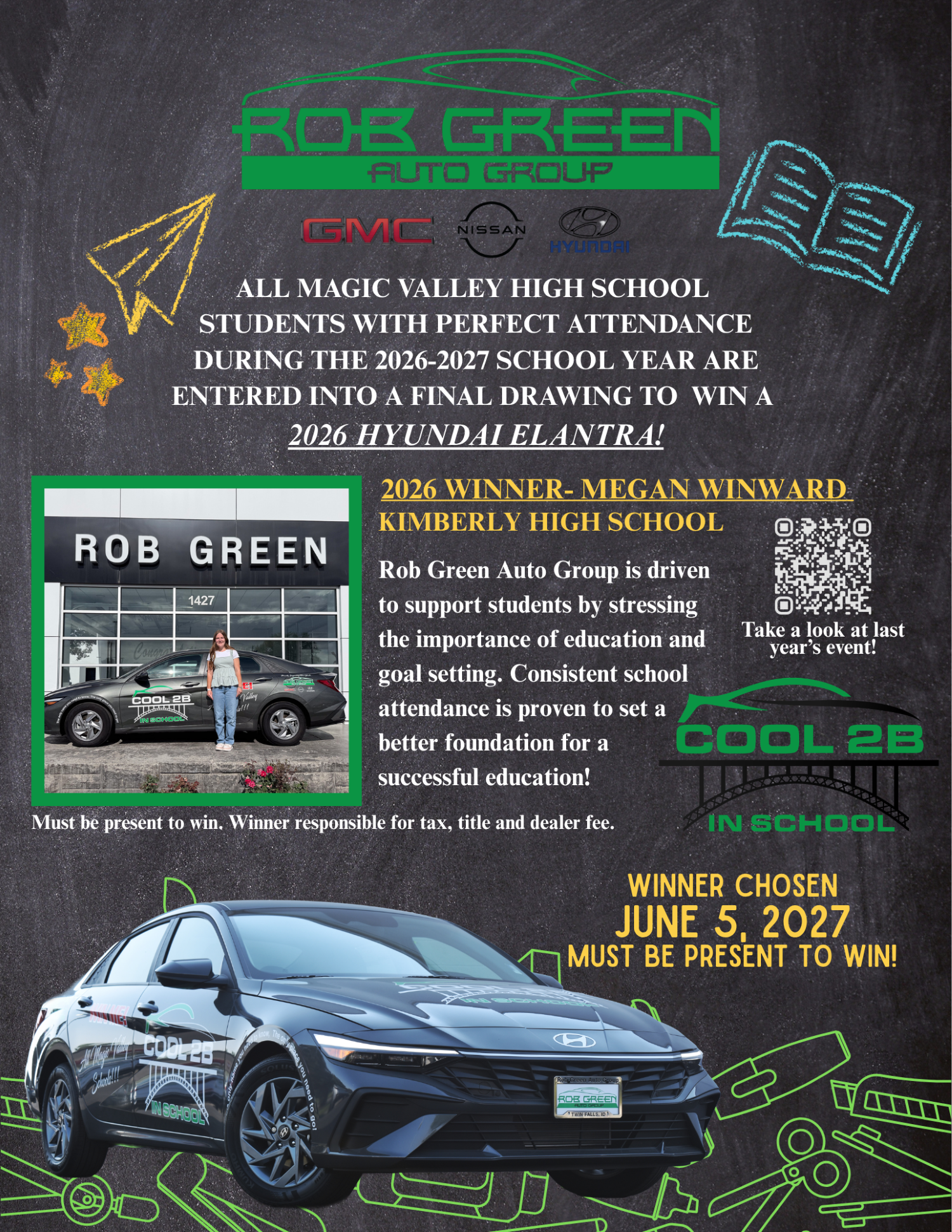 Rob Green Auto Group Rewards Perfect Attendance with a Chance to Win a 2026 Hyundai Elantra!