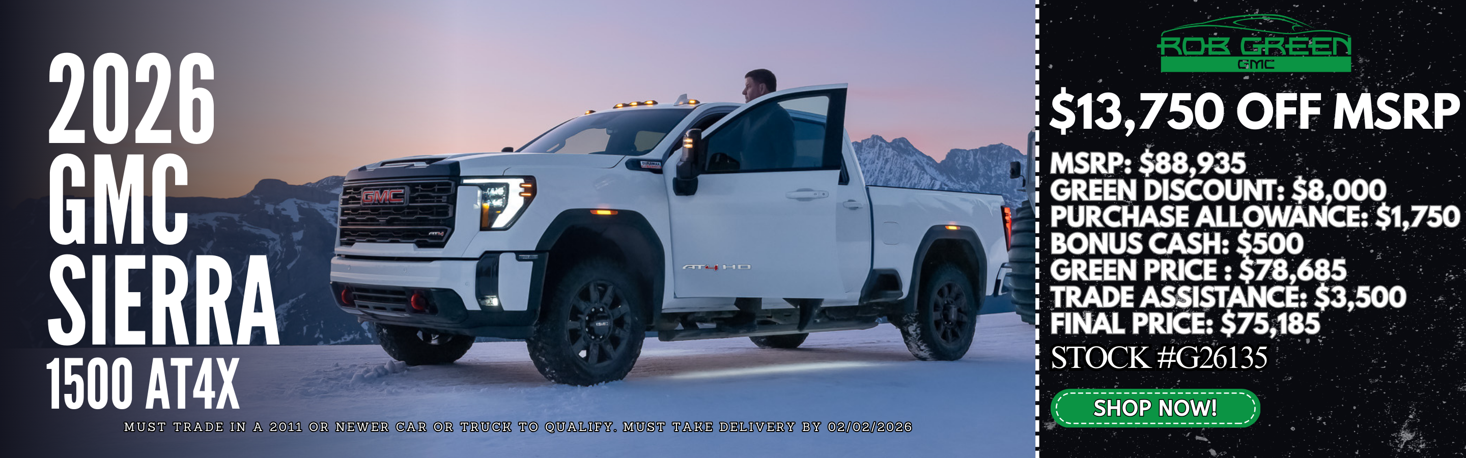 2026 GMC Sierra 1500 AT4X